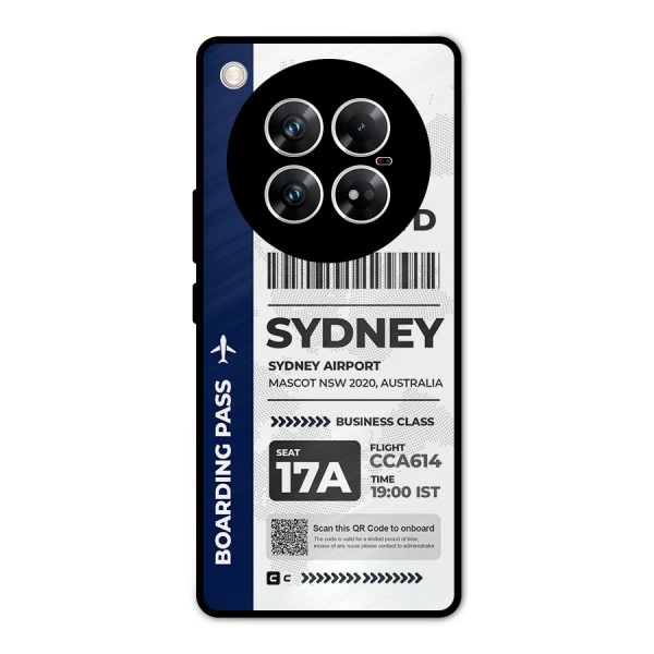 International Boarding Pass Sydney Metal Back Case for Infinix Zero 40 5G