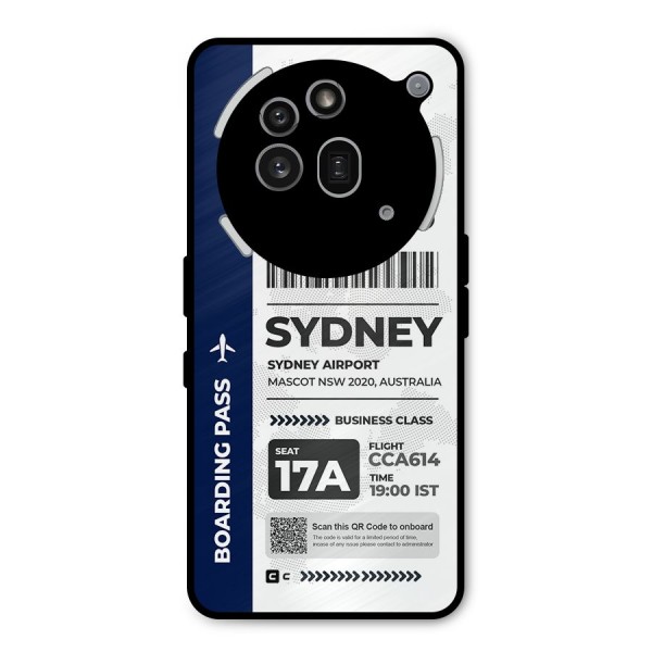 International Boarding Pass Sydney Metal Back Case for Nothing Phone 3a Pro