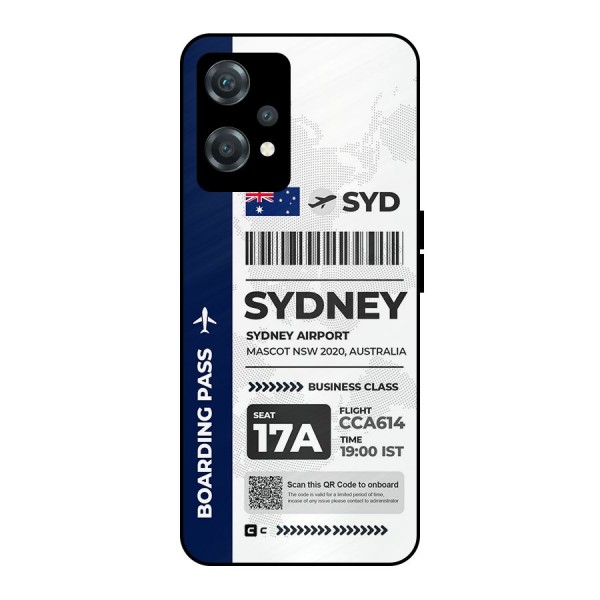 International Boarding Pass Sydney Metal Back Case for OnePlus Nord CE 2 Lite 5G