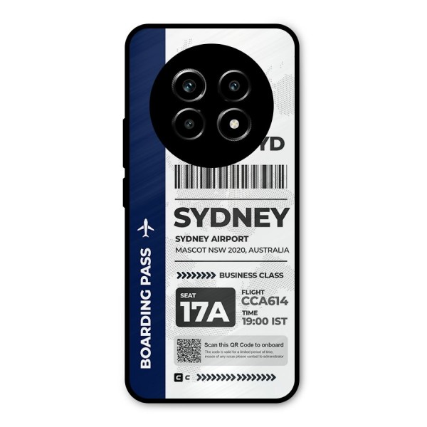International Boarding Pass Sydney Metal Back Case for Realme 13 Pro