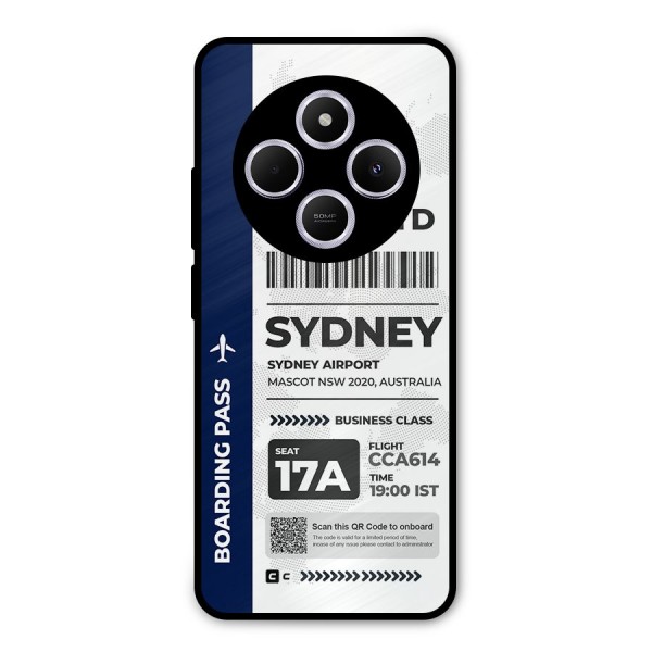 International Boarding Pass Sydney Metal Back Case for Redmi A4