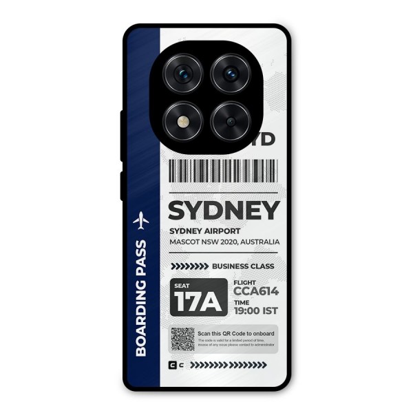 International Boarding Pass Sydney Metal Back Case for Redmi Note 14 Pro 5G