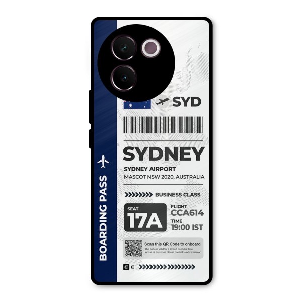 International Boarding Pass Sydney Metal Back Case for Vivo V30e