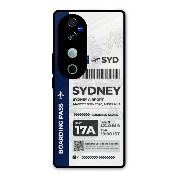 International Boarding Pass Sydney Metal Back Case for Vivo V40