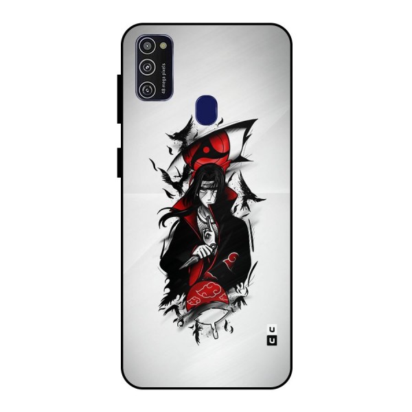 Itachi Combat Metal Back Case for Galaxy M21