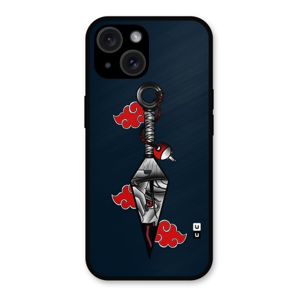 Itachi Kunai Naruto Metal Back Case for iPhone 15