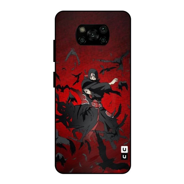 Itachi Stance For War Metal Back Case for Poco X3