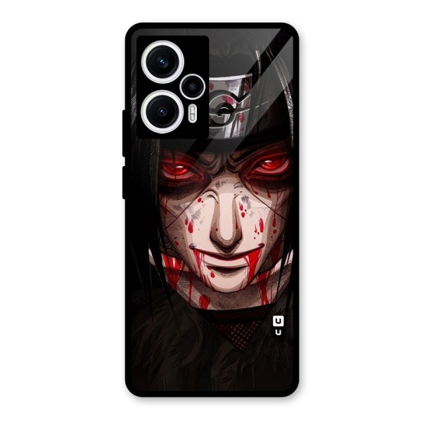 Itachi Uchiha Red Eyes Glass Back Case for Poco F5