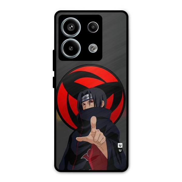Itachi Uchiha With sharingan Metal Back Case for Redmi Note 13 Pro 5G