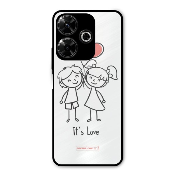 Its Love Metal Back Case for Poco M6 Plus