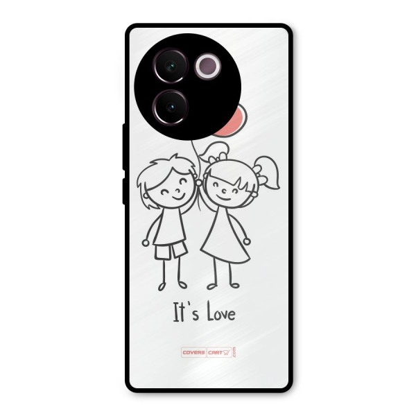 Its Love Metal Back Case for Vivo V30e
