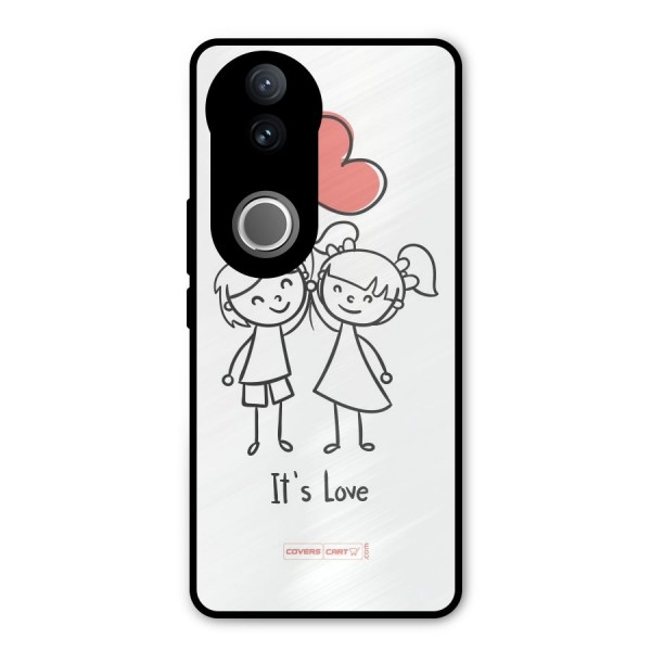 Its Love Metal Back Case for Vivo V50e