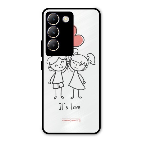 Its Love Metal Back Case for Vivo Y200e
