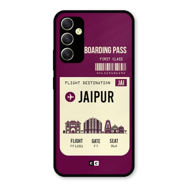 Jaipur Boarding Pass Metal Back Case for Galaxy A34