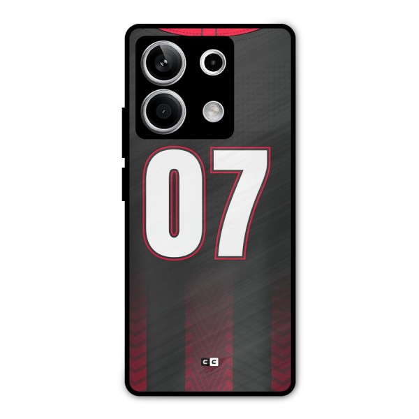 Jersy No 7 Metal Back Case for Redmi Note 13 5G