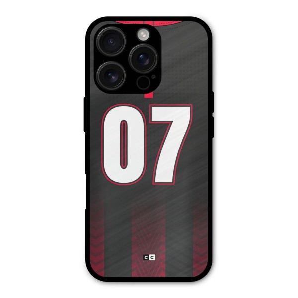 Jersy No 7 Metal Back Case for iPhone 16 Pro