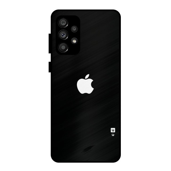 Jet Black Apple Special Metal Back Case for Galaxy A73 5G
