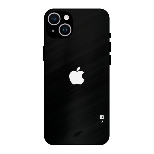 Jet Black Apple Special Metal Back Case for iPhone 14 Plus