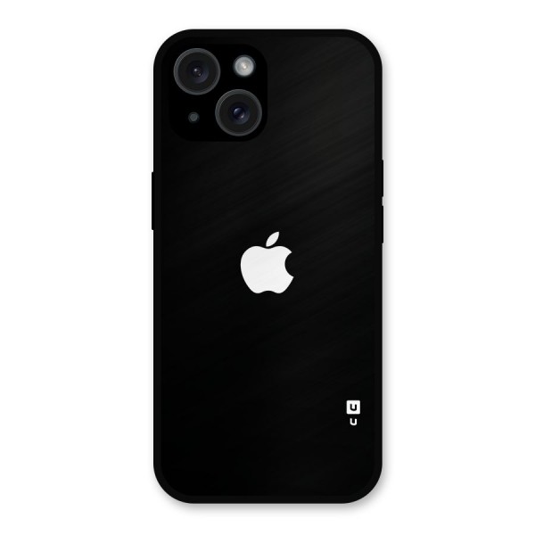 Jet Black Apple Special Metal Back Case for iPhone 15