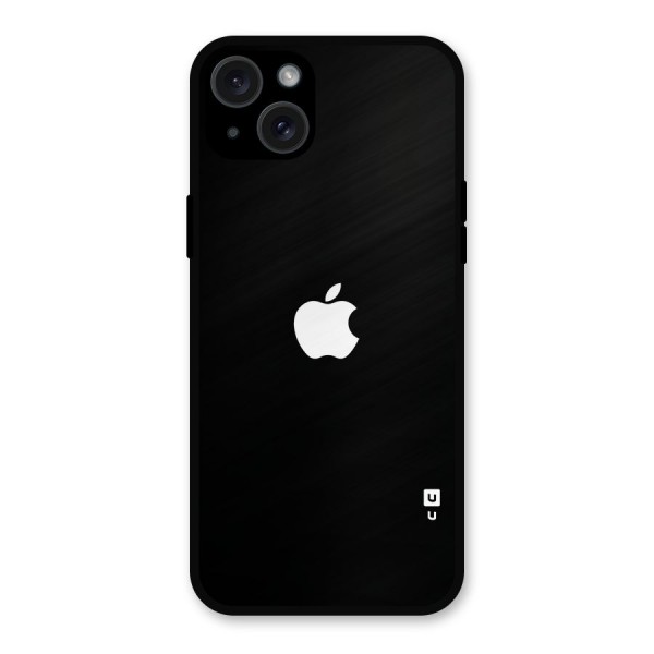 Jet Black Apple Special Metal Back Case for iPhone 15 Plus