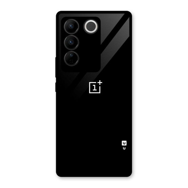 Jet Black OnePlus Special Glass Back Case for Vivo V27 Pro