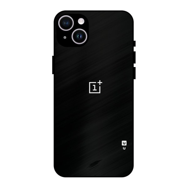 Jet Black OnePlus Special Metal Back Case for iPhone 14 Plus