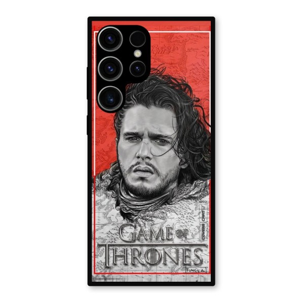 Jon Snow Nights Watch Metal Back Case for Galaxy S23 Ultra