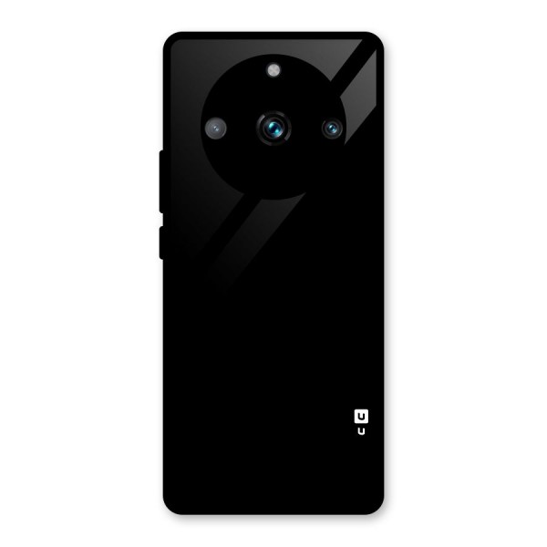 Just Black Glass Back Case for Realme 11 Pro
