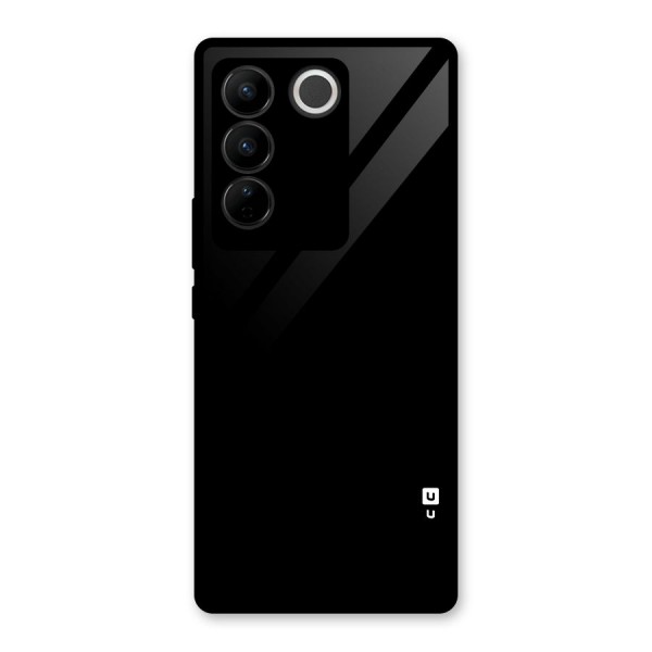 Just Black Glass Back Case for Vivo V27