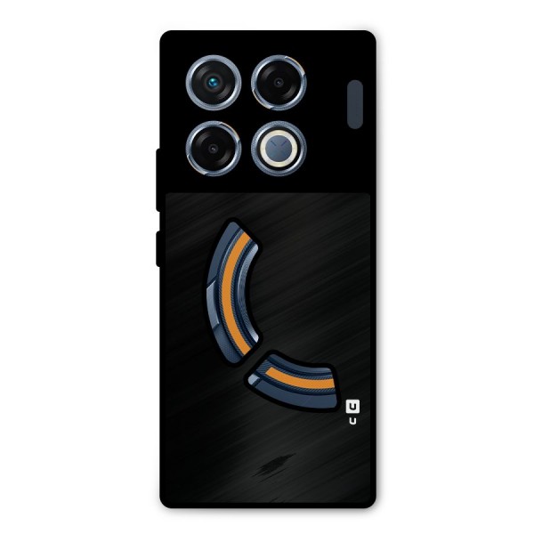 Just Black Metal Back Case for Infinix GT 20 Pro