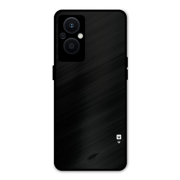 Just Black Metal Back Case for Oppo F21s Pro 5G