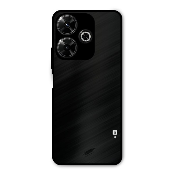 Just Black Metal Back Case for Poco M6 Plus