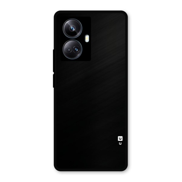 Just Black Metal Back Case for Realme 10 Pro Plus
