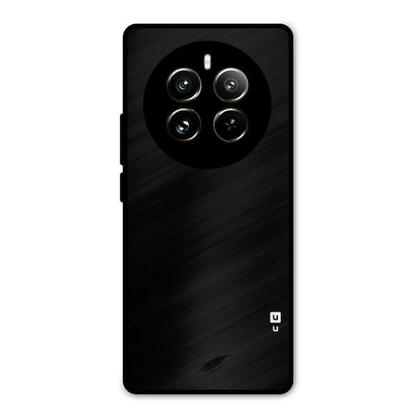 Just Black Metal Back Case for Realme 12 Pro