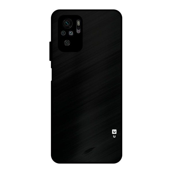 Just Black Metal Back Case for Redmi Note 10S