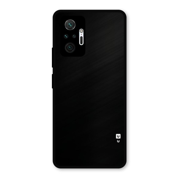 Just Black Metal Back Case for Redmi Note 10 Pro