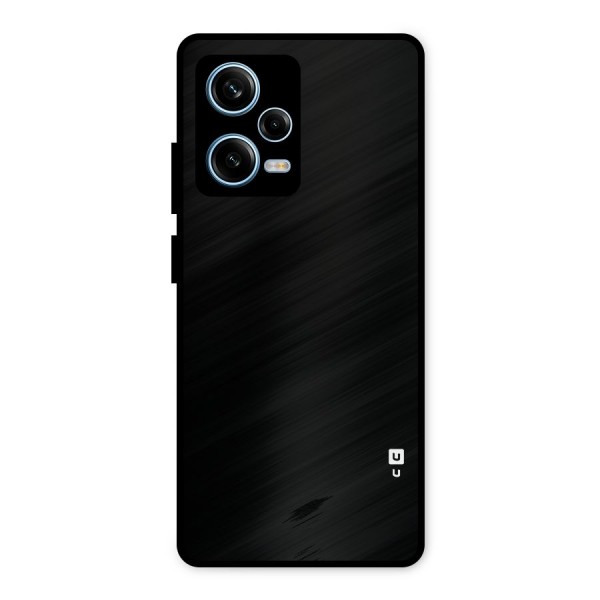 Just Black Metal Back Case for Redmi Note 12 Pro