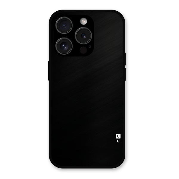 Just Black Metal Back Case for iPhone 15 Pro