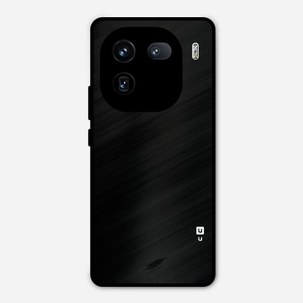 Just Black Metal Back Case for iQOO 12