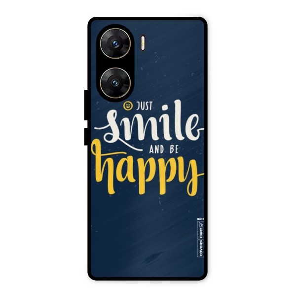 Just Smile Metal Back Case for Vivo V29e