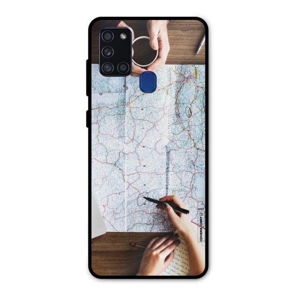 Just Travel Metal Back Case for Galaxy A21s