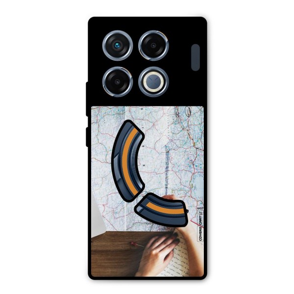 Just Travel Metal Back Case for Infinix GT 20 Pro
