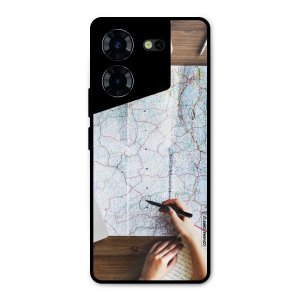 Just Travel Metal Back Case for Tecno Pova 5 Pro 5G