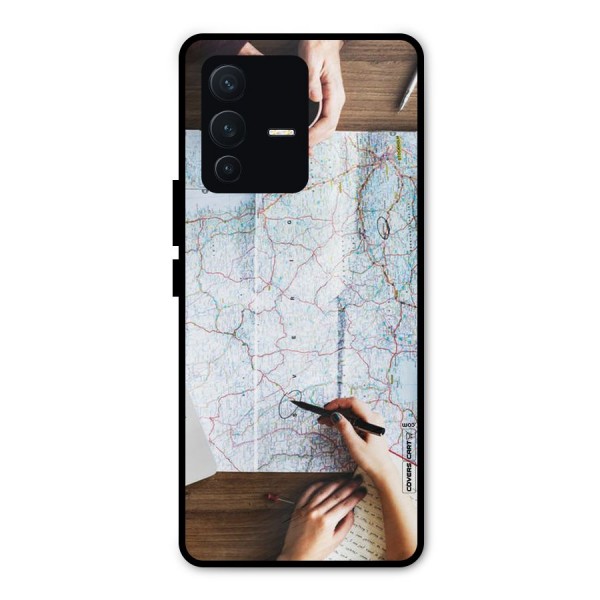 Just Travel Metal Back Case for Vivo V23 Pro