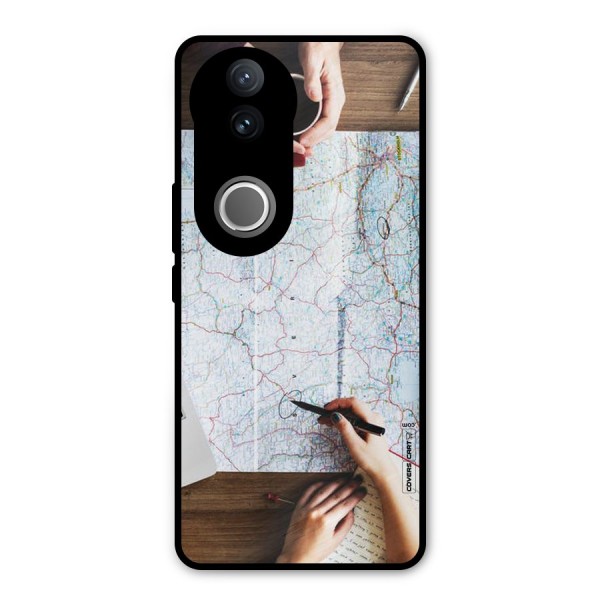 Just Travel Metal Back Case for Vivo V50e