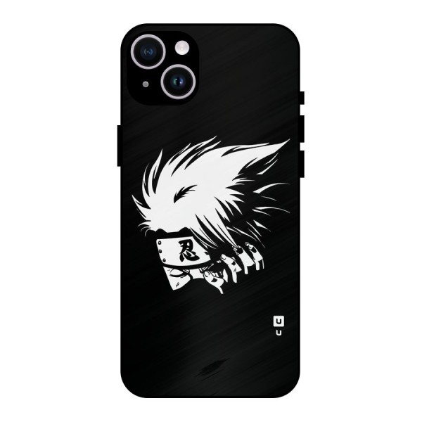 Kakashi Hatake Black Metal Back Case for iPhone 14 Plus