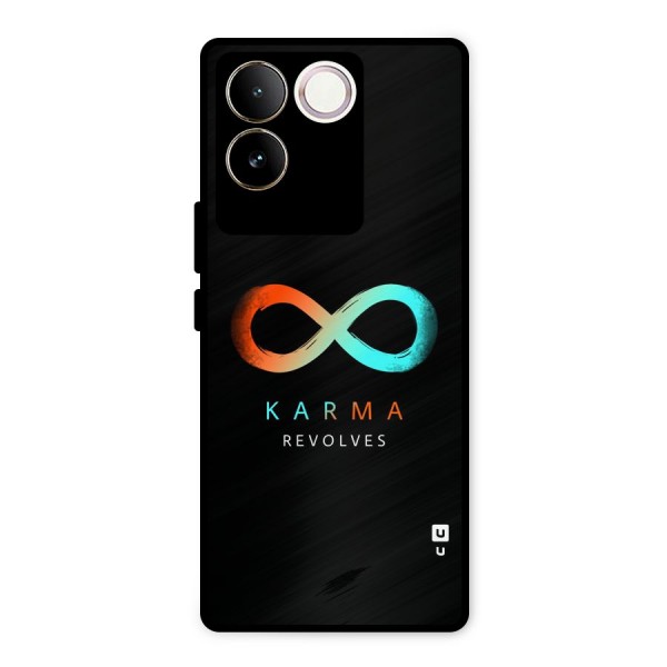 Karma Revolves Metal Back Case for Vivo T2 Pro