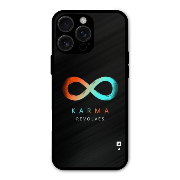 Karma Revolves Metal Back Case for iPhone 16 Pro Max
