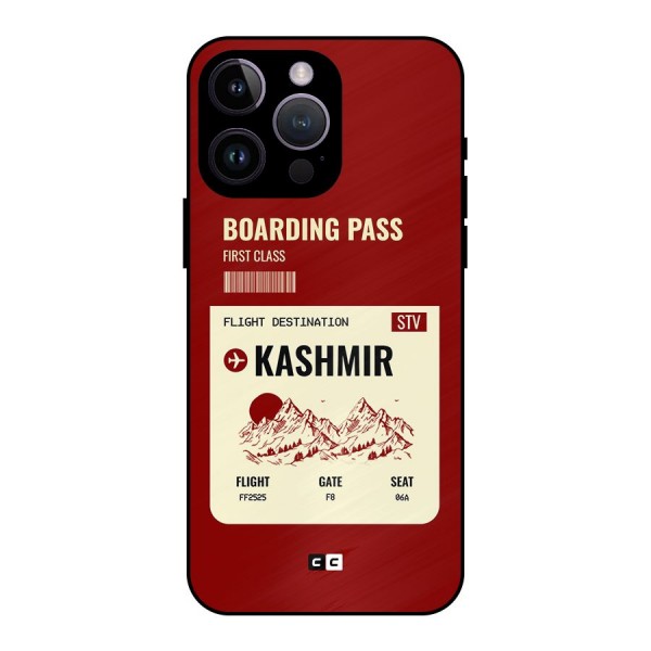 Kashmir Boarding Pass Metal Back Case for iPhone 14 Pro Max