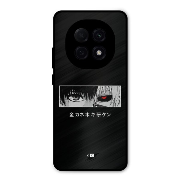 Ken Kaneki Minimalistic Art Metal Back Case for Oppo F29 Pro